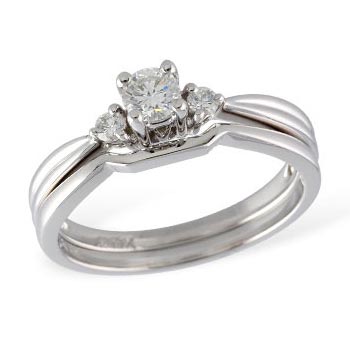 white gold engagement ring with center diamond